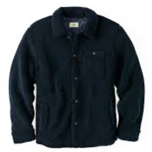 Marine Layer mens Sherpa fleece navy shirt jacket Sz S